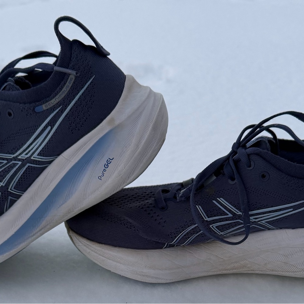 Asics Gel-Nimbus 26 women’s thunder blue-sapphire running walking shoe sz.7 1/2 - Picture 2 of 10